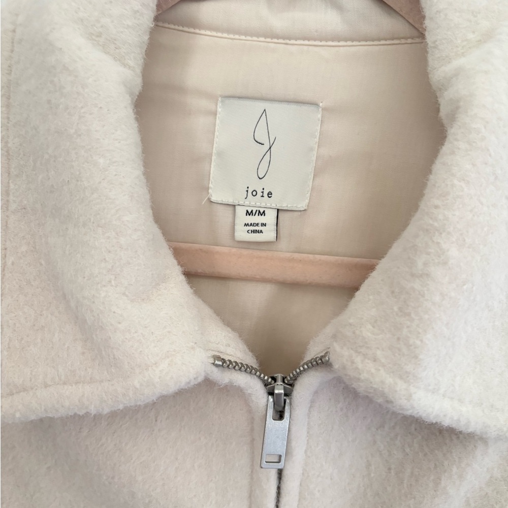 Joie Cream soft buclee zip up coat Jacket NWOT medium - Picture 2 of 8